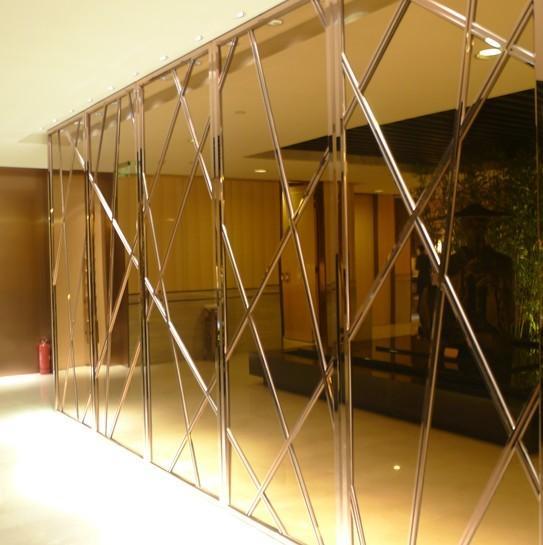 Metal Decoration With Golden Stainless Steel Sheet