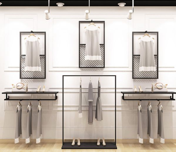 Stainless Steel Clothes Display Rack For Store
